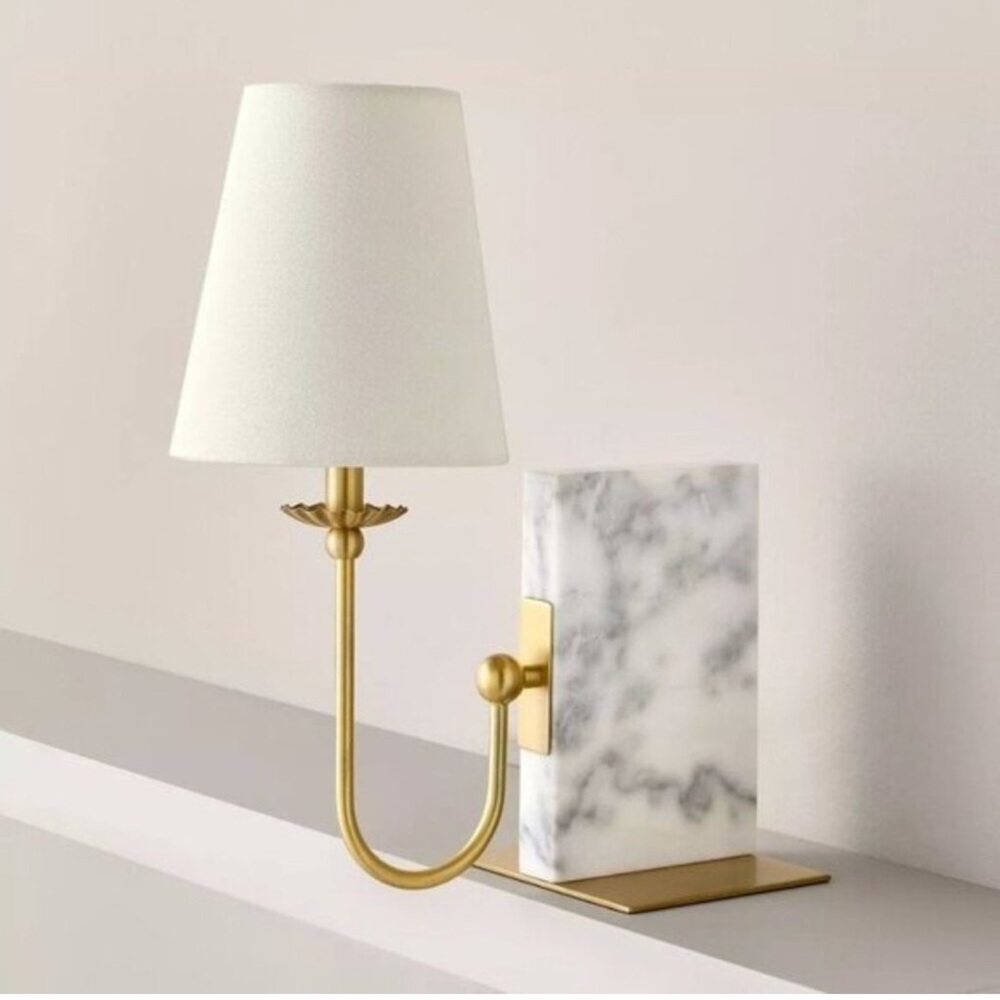 Elegant Gold and Marble Wall Sconce
